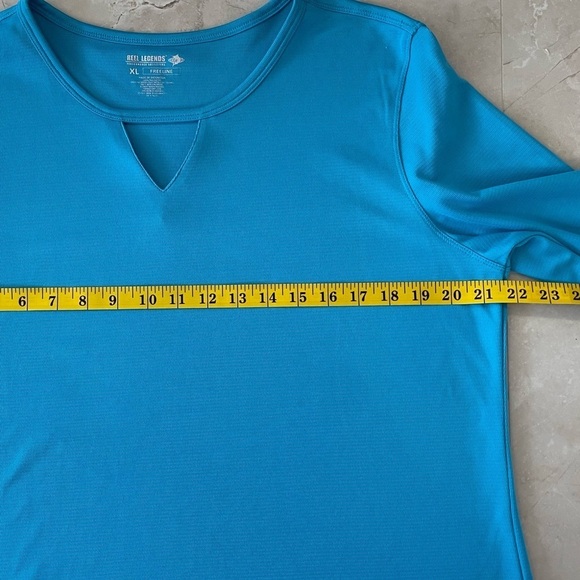 Reel Legends Freeline Women Shirt Size XL Aqua Blue Long Sleeve Performance - Picture 6 of 8